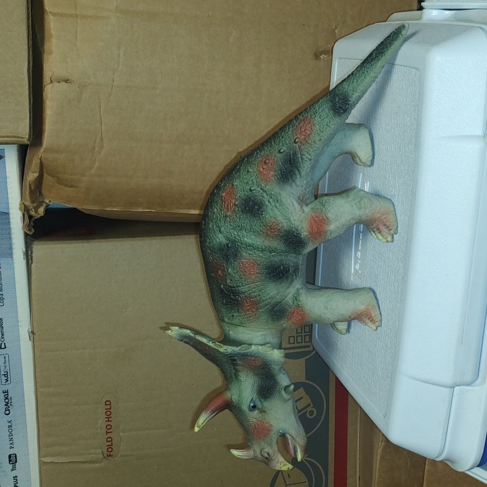 Toy Major Trading 2012 TRICERATOPS Large Soft Rubber Dinosaur Figure Toys R Us